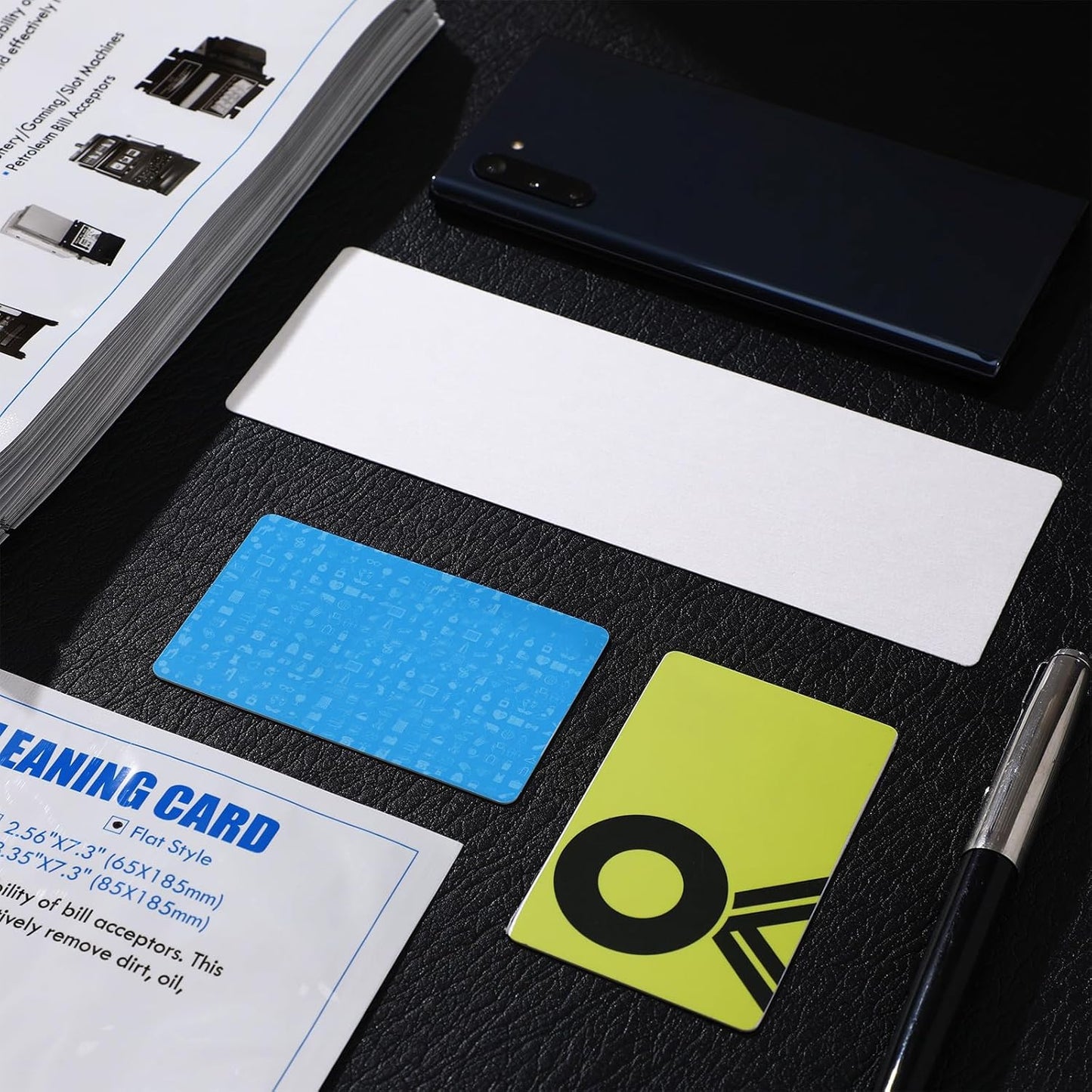 15 Pcs 2.5" x 7.5" Presaturated Bill Validator Cleaning Cards Compatible with All Bill Validators, Readers and Currency Counters