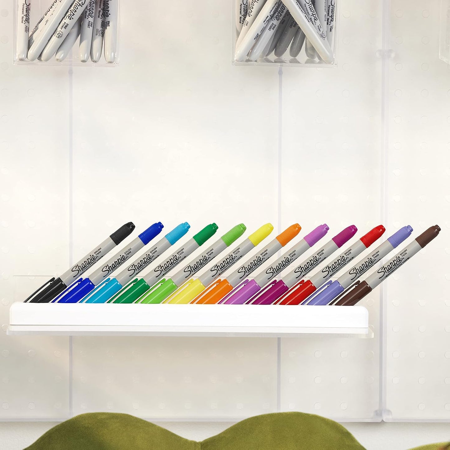 Sharpie Brush Twin Permanent Markers Brush Tip Marker and Ultra Fine Tip Marker Assorted 12 Count