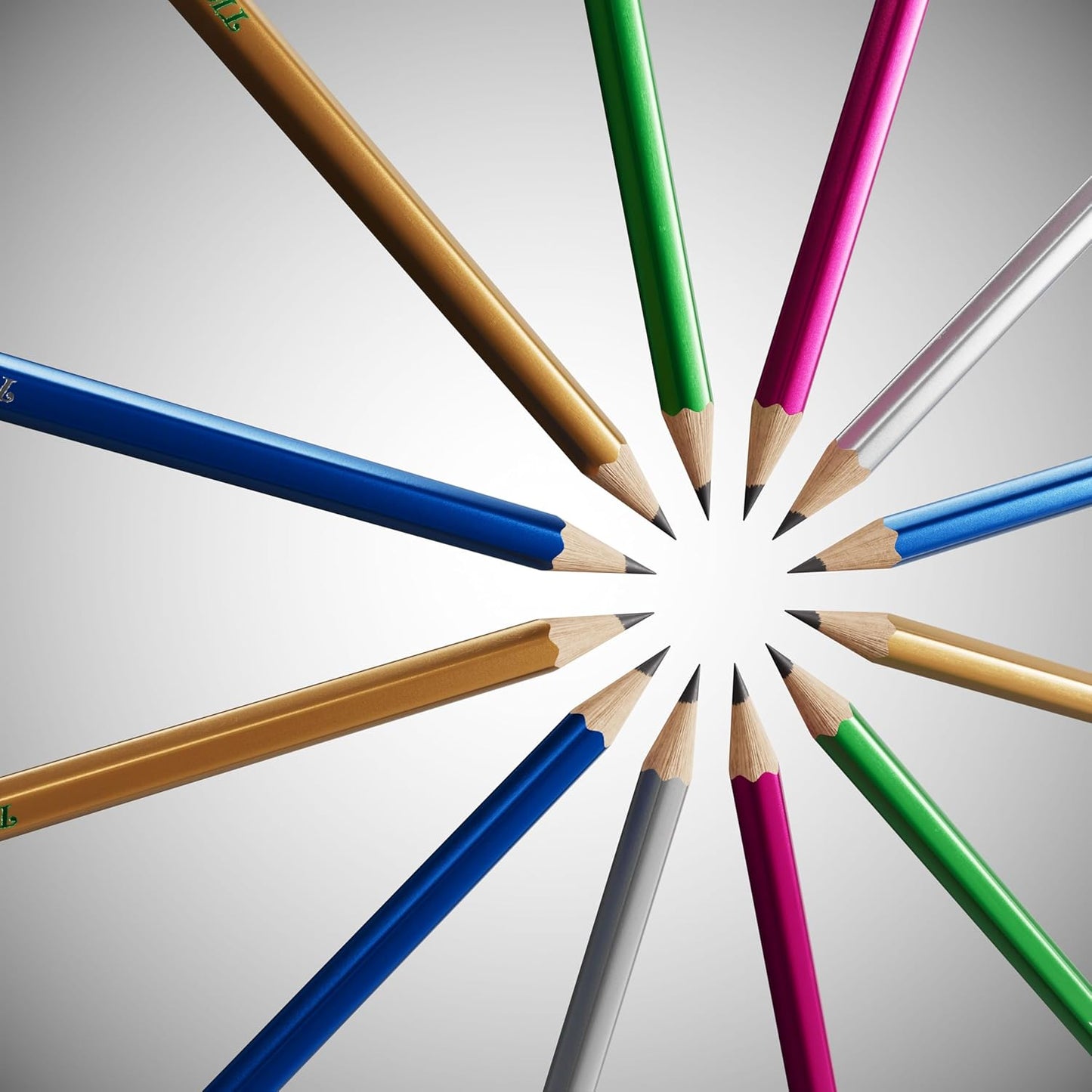 Ticonderoga Wood-Cased Pencils Master Pack, Pre-Sharpened, #2 HB Soft, Metallic Colors, 150 Count