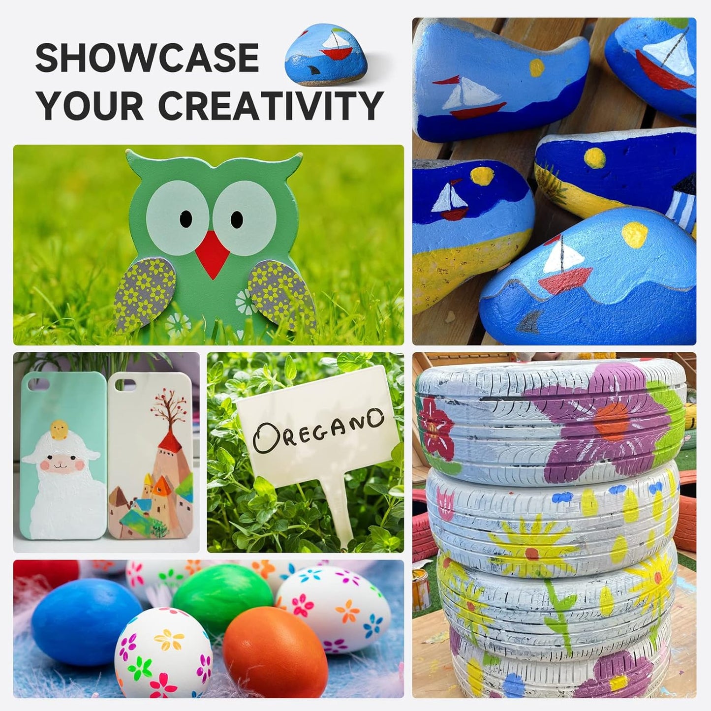 16 Colors Permanent Markers, Acrylic Paint Pens for Rock Painting, Canvas, Wood, Glass, Mugs, Fabric, Ceramic,Lettering,Card Making DIY Crafts (2.5MM Medium Tip)