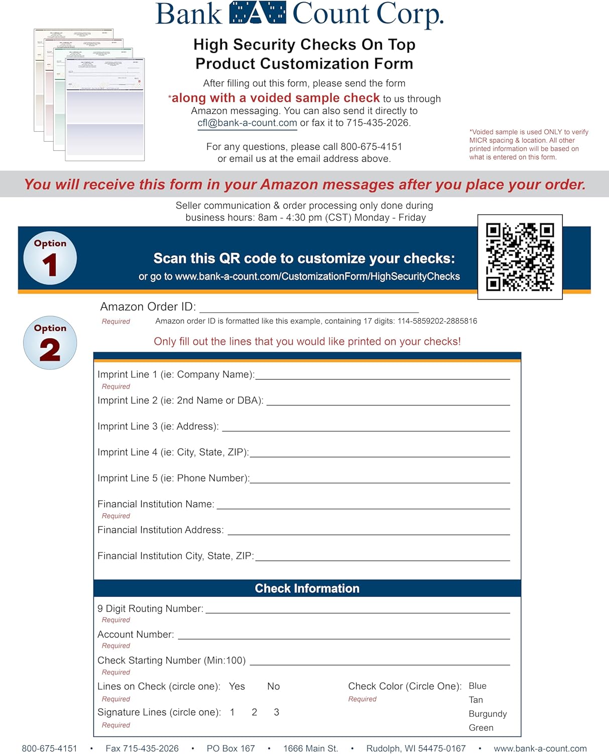 Green High Security Checks on Top Compatible w/QB accounting software- Custom Computer Checks on Top (1000)