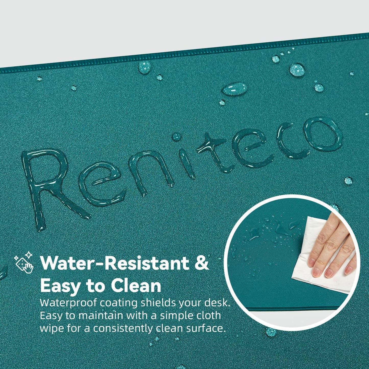 Waterproof Large Gaming Mouse Pad with Durable Stitched Edges, Non-Slip Rubber Base, Grainy Jacquard Mouse Mat Desk Pad for Home Office Gaming, 27.5"*11.8"*0.12", Green