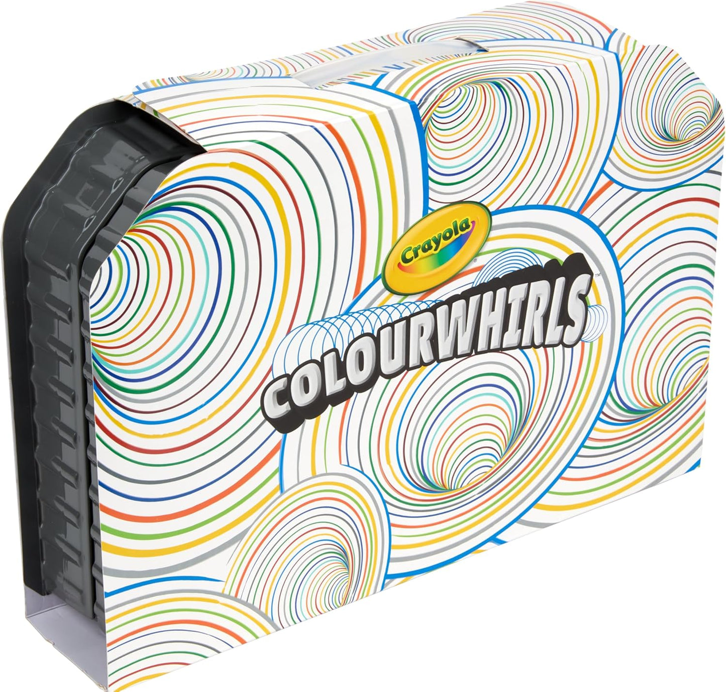 Crayola Colourwhirls Battle Arena Set, DIY Gyro Spin Art Toy, 4 Battling Spinning Tops for Kids, Recess Toys & Games, Gift for Kids, Ages 6+