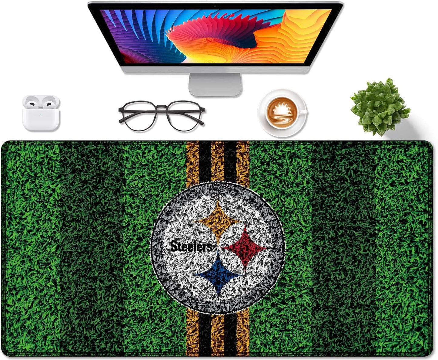 XXL Professional Gaming Mouse Pad, Large Computer Keyboard Mouse Mat Desk Pad with Non-Slip Base and Stitched Edge for Home Office Gaming Work, 31.5x15.7in Extended Mouse Pad Desk Accessories