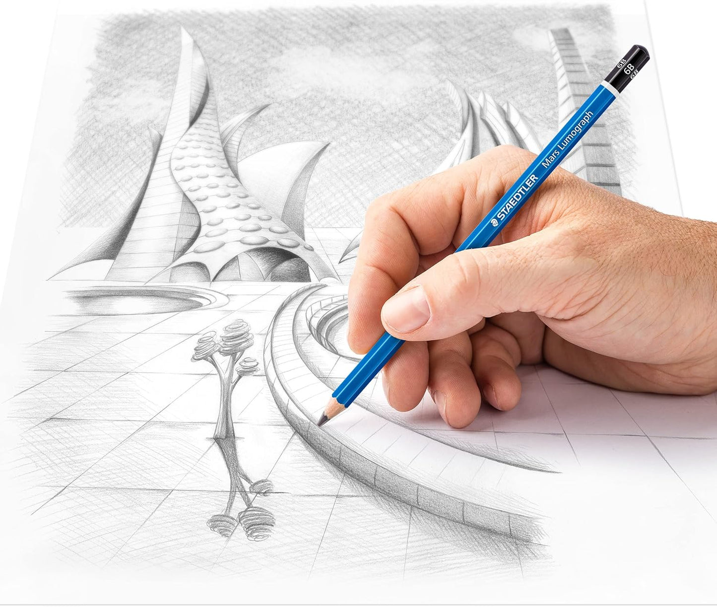 STAEDTLER Mars Lumograph Art Drawing Pencils, Graphite Pencils in Metal Case, Break-Resistant Bonded Lead, Grades 12B-10H, Set of 24