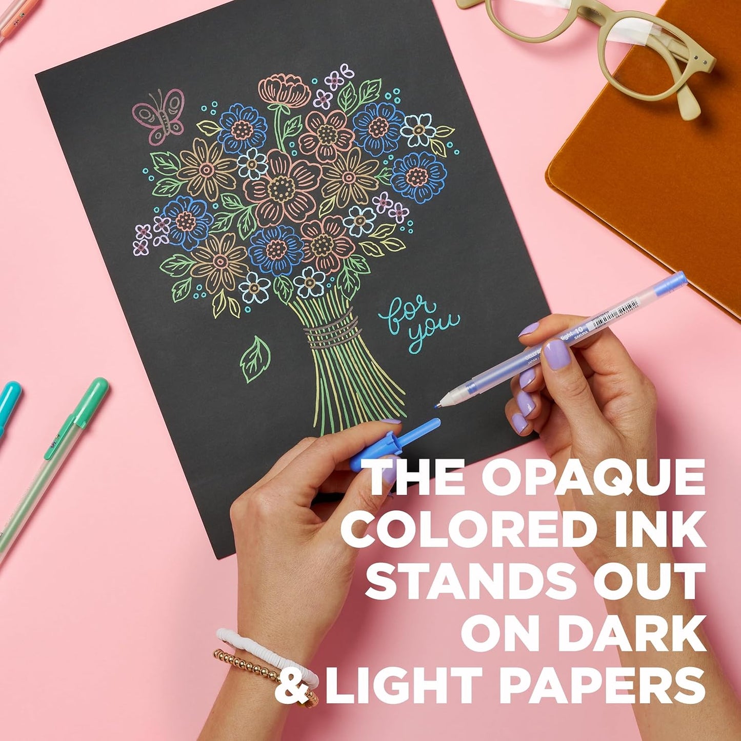 SAKURA Gelly Roll Moonlight 06 Gel Pens - Bold Point Ink Pen for Journaling, Art, or Drawing - Assorted Bright Ink - Bold Line - 16 Pack