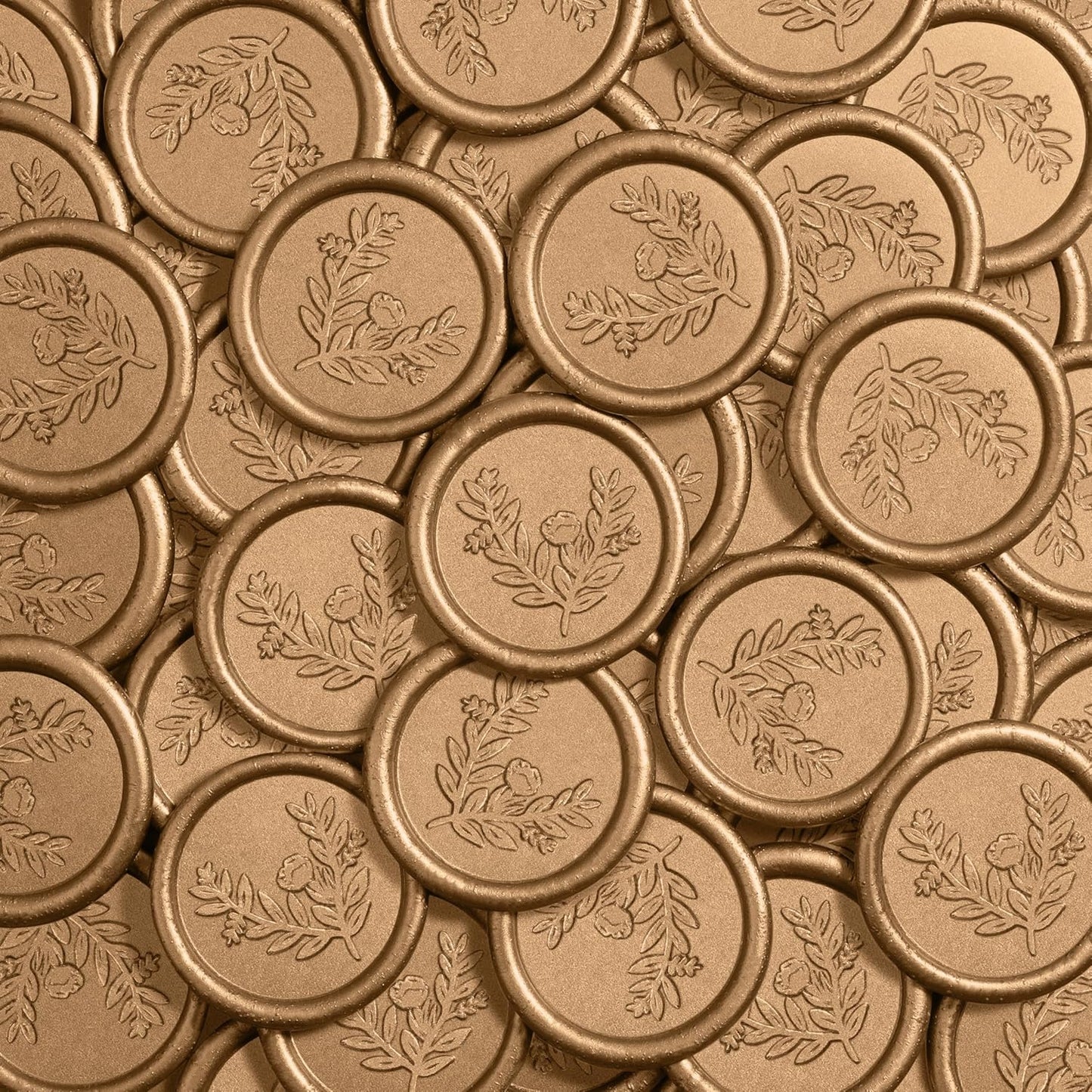 Handmade Wax Seal Stickers - Wedding Invitation Envelope Seal Stickers, 25 Pcs Self- Adhesive Stickers, Perfect for Invitation, Christmas, Gift Wrapping (Eucalyptus Style, Bronze Wax)