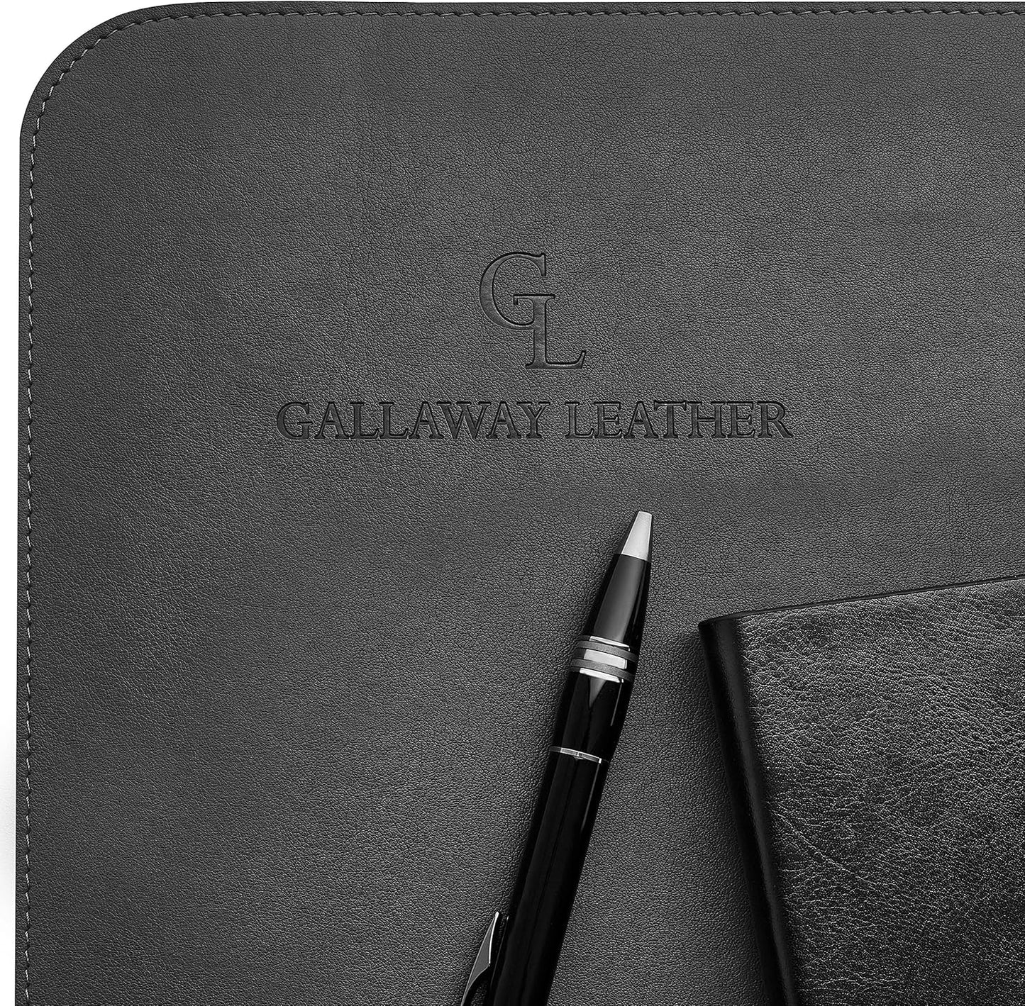 Gallaway Leather Desk Mat,Desk Writing Pad - Office Desk Pad, Large 36" x 17" Gray, Desk Mats on Top of Desks, Gift Ready Elegant Computer Desk Mat Desk Cover Desk Pad Protector PU Leather